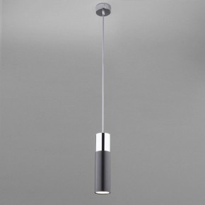 Подвесной светильник Eurosvet Double Topper 50135/1 LED хром/черный в Магнитогорске - magnitogorsk.mebel24.online | фото 3