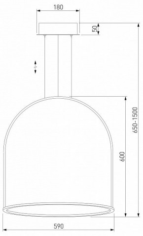 Подвесной светильник Eurosvet Over 90323/1 латунь в Магнитогорске - magnitogorsk.mebel24.online | фото 3