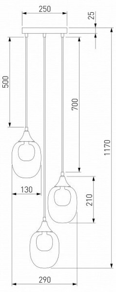 Подвесной светильник Eurosvet Spritz 70216/3 латунь в Магнитогорске - magnitogorsk.mebel24.online | фото 2