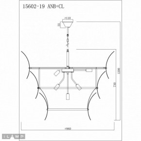 Подвесной светильник iLamp Gramercy 15602-19 ANB+CL в Магнитогорске - magnitogorsk.mebel24.online | фото 3