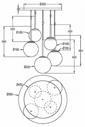 Подвесной светильник Maytoni Basic form MOD321PL-05G1 в Магнитогорске - magnitogorsk.mebel24.online | фото 4