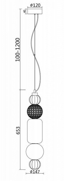 Подвесной светильник Maytoni Collar P069PL-L35CH3K в Магнитогорске - magnitogorsk.mebel24.online | фото 5