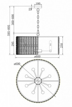 Подвесной светильник Maytoni Facet MOD094PL-08G в Магнитогорске - magnitogorsk.mebel24.online | фото 3