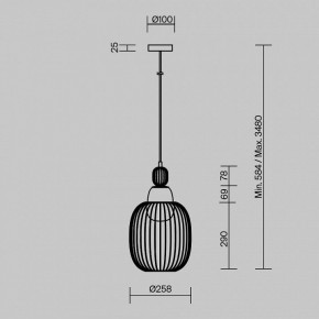 Подвесной светильник Maytoni Levitation MOD376PL-01G1 в Магнитогорске - magnitogorsk.mebel24.online | фото 5