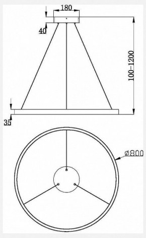 Подвесной светильник Maytoni Rim 1 MOD058PL-L42W3K в Магнитогорске - magnitogorsk.mebel24.online | фото 3