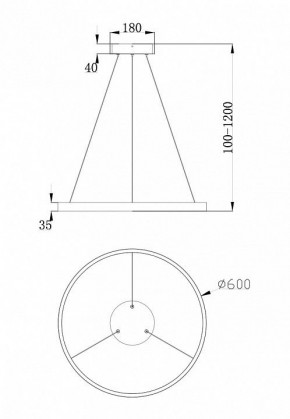 Подвесной светильник Maytoni Rim MOD058PL-L32W4K в Магнитогорске - magnitogorsk.mebel24.online | фото 3