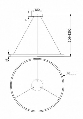 Подвесной светильник Maytoni Rim MOD058PL-L54W4K в Магнитогорске - magnitogorsk.mebel24.online | фото 4