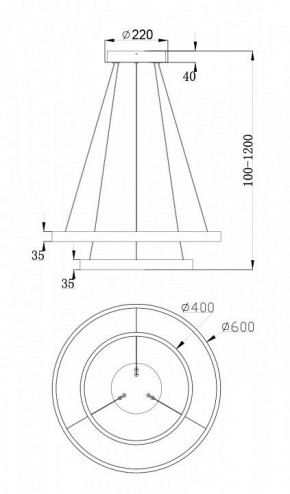 Подвесной светильник Maytoni Rim MOD058PL-L55BS4K в Магнитогорске - magnitogorsk.mebel24.online | фото 7