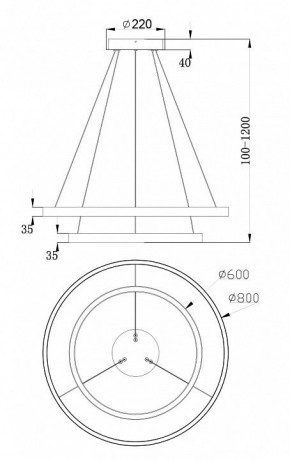 Подвесной светильник Maytoni Rim MOD058PL-L74BS4K в Магнитогорске - magnitogorsk.mebel24.online | фото 7