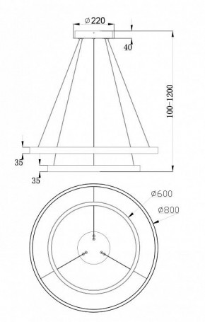 Подвесной светильник Maytoni Rim MOD058PL-L74W4K в Магнитогорске - magnitogorsk.mebel24.online | фото 6