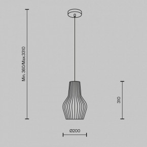 Подвесной светильник Maytoni Roots MOD191PL-01W в Магнитогорске - magnitogorsk.mebel24.online | фото 2