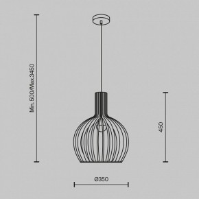Подвесной светильник Maytoni Roots MOD194PL-01W в Магнитогорске - magnitogorsk.mebel24.online | фото 3