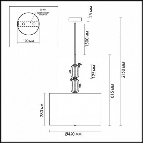 Подвесной светильник Odeon Light Cactus 5425/3 в Магнитогорске - magnitogorsk.mebel24.online | фото 6