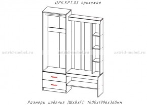 КРИТ-3 Прихожая (Анкор темный/Анкор белый) в Магнитогорске - magnitogorsk.mebel24.online | фото 2