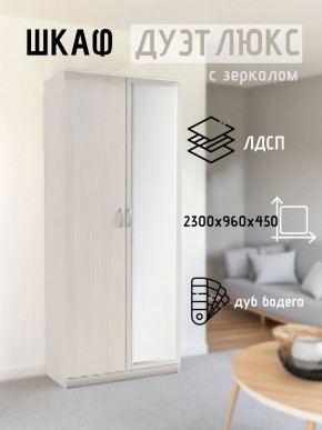 Шкаф 2-х створчатый Дуэт Люкс с зеркалом в Магнитогорске - magnitogorsk.mebel24.online | фото 5