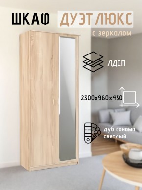 Шкаф 2-х створчатый Дуэт Люкс с зеркалом в Магнитогорске - magnitogorsk.mebel24.online | фото 7