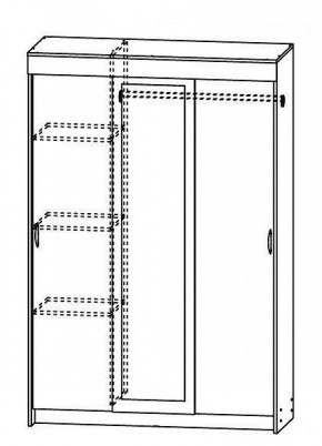 Шкаф-купе Бассо 1300 (Венге/Дуб белфорд) в Магнитогорске - magnitogorsk.mebel24.online | фото 2