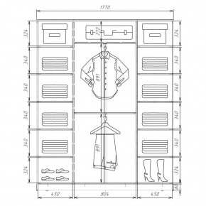 Шкаф-купе ХИТ 22-4-20/2-555 (420) в Магнитогорске - magnitogorsk.mebel24.online | фото 2