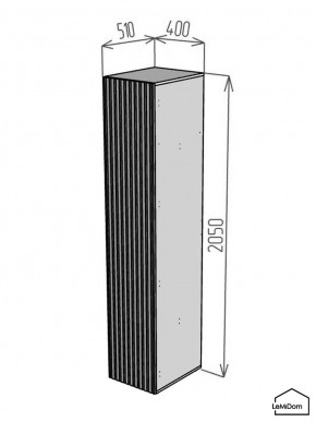 Шкаф Linnea MHR-1-2 2050х400х510 (Белый-М 11.1.2) в Магнитогорске - magnitogorsk.mebel24.online | фото 2