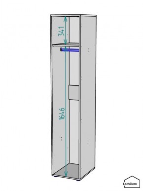 Шкаф Linnea MHR-1 2050х400х510 (Графит-М 11.1.25) в Магнитогорске - magnitogorsk.mebel24.online | фото 3