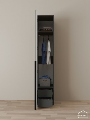 Шкаф Linnea MHR-1-3 2050х400х510 (Графит-М 11.1.25) в Магнитогорске - magnitogorsk.mebel24.online | фото 6