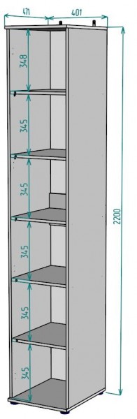 Шкаф Ольга H59 в Магнитогорске - magnitogorsk.mebel24.online | фото 2