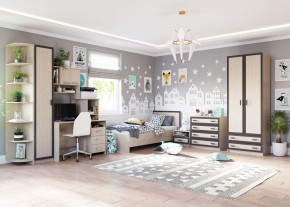 НАОМИ Шкаф 1 створчатый с полками и штангой в Магнитогорске - magnitogorsk.mebel24.online | фото 2