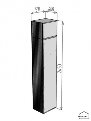 Шкаф с антресолью Linnea MHR-1A-2 2450х400х510 (ДВ-М 11.1.25) в Магнитогорске - magnitogorsk.mebel24.online | фото 2
