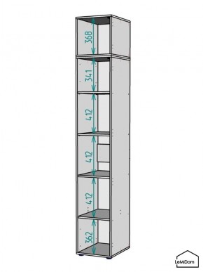 Шкаф с антресолью Linnea MHR-1A-2 2450х400х510 (ДВ-М 11.1.25) в Магнитогорске - magnitogorsk.mebel24.online | фото 3