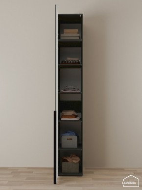 Шкаф с антресолью Linnea MHR-1A-2 2450х400х510 (Графит-М 11.1.25) в Магнитогорске - magnitogorsk.mebel24.online | фото 4