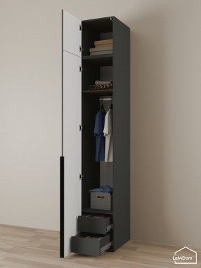 Шкаф с антресолью Linnea MHR-1A-3 2450х400х510 (Графит-М 11.1.25) в Магнитогорске - magnitogorsk.mebel24.online | фото 5