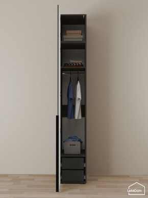 Шкаф с антресолью Linnea MHR-1A-3 2450х400х510 (Графит-М 11.1.25) в Магнитогорске - magnitogorsk.mebel24.online | фото 6