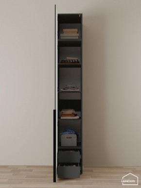 Шкаф с антресолью Linnea MHR-1A-4 2450х400х510 (Графит-М 11.1.25) в Магнитогорске - magnitogorsk.mebel24.online | фото 4