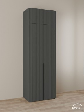 Шкаф с антресолью Linnea MHR-2A-1 2450х800х510 (Графит-М 11.1.25) в Магнитогорске - magnitogorsk.mebel24.online | фото 1