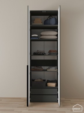 Шкаф с антресолью Linnea MHR-2A-3 2450х800х510 (Графит-М 11.1.25) в Магнитогорске - magnitogorsk.mebel24.online | фото 5