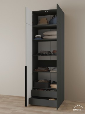 Шкаф с антресолью Linnea MHR-2A-3 2450х800х510 (Графит-М 11.1.25) в Магнитогорске - magnitogorsk.mebel24.online | фото 6