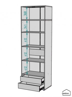 Шкаф с антресолью Linnea MHR-2A-4 2450х800х510 (Белый-М 11.1.2) в Магнитогорске - magnitogorsk.mebel24.online | фото 3
