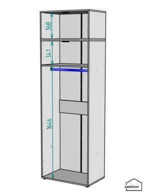 Шкаф с антресолью Linnea MHR-2POA-1 2450х800х510 (Белый-М 11.1.2) в Магнитогорске - magnitogorsk.mebel24.online | фото 3