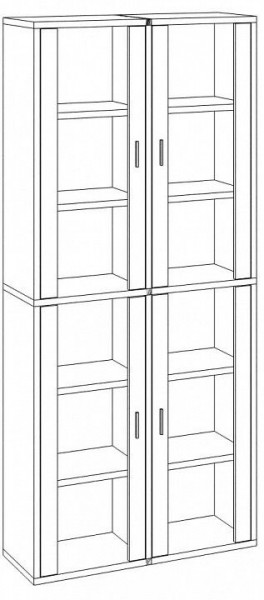 Шкаф-витрина Домино СУ(ш2в2)+4ФС в Магнитогорске - magnitogorsk.mebel24.online | фото 3