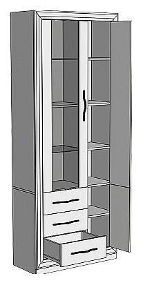 Шкаф-витрина Нобиле ШВтВ-ФСД-БЯН в Магнитогорске - magnitogorsk.mebel24.online | фото 2