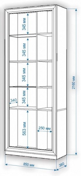 Шкаф-витрина Нобиле ШВтВ-ФСД-БЯН в Магнитогорске - magnitogorsk.mebel24.online | фото 3
