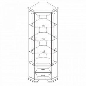 Шкаф-витрина угловой Сиена в Магнитогорске - magnitogorsk.mebel24.online | фото 2