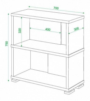 Стеллаж книжный Домино нельсон СБ-10_2 в Магнитогорске - magnitogorsk.mebel24.online | фото 4