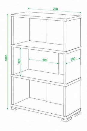 Стеллаж книжный Домино нельсон СБ-10_3 в Магнитогорске - magnitogorsk.mebel24.online | фото 3