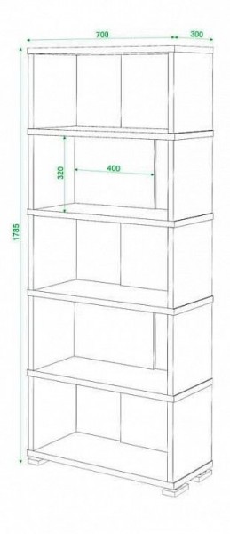 Стеллаж книжный Домино нельсон СБ-10_5 в Магнитогорске - magnitogorsk.mebel24.online | фото 3