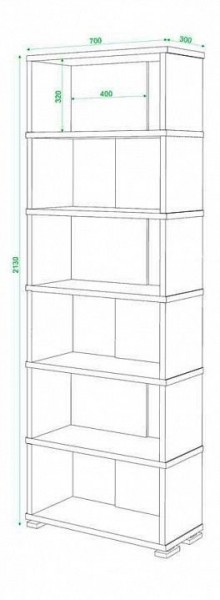 Стеллаж книжный Домино нельсон СБ-10_6 в Магнитогорске - magnitogorsk.mebel24.online | фото 2