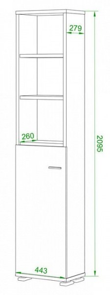 Стеллаж комбинированный Домино нельсон ПУ-20-2 в Магнитогорске - magnitogorsk.mebel24.online | фото