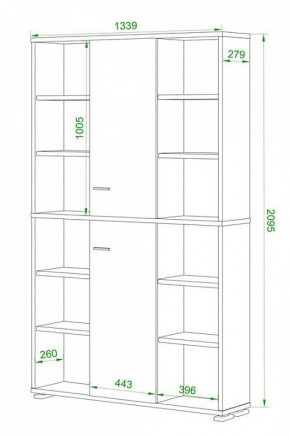 Стеллаж комбинированный Домино нельсон ПУ-40-2 в Магнитогорске - magnitogorsk.mebel24.online | фото 2