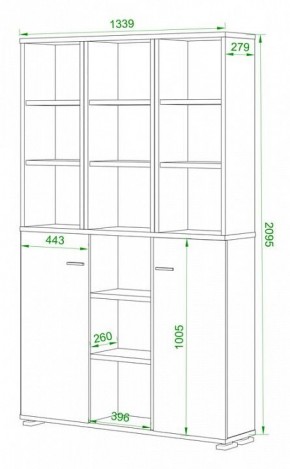 Стеллаж комбинированный Домино нельсон ПУ-40-6 в Магнитогорске - magnitogorsk.mebel24.online | фото 2