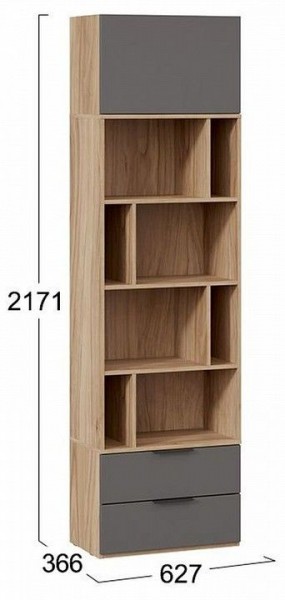 Стеллаж комбинированный Порто Исп. 2 ТД-393.07.20 в Магнитогорске - magnitogorsk.mebel24.online | фото 5